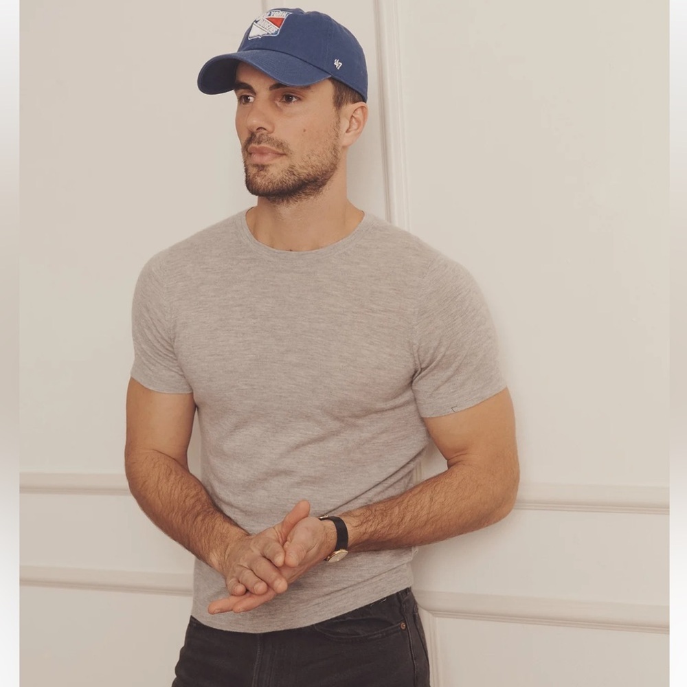 NAADAM Super Fine Cashmere T-Shirt Sweater Heater Gray